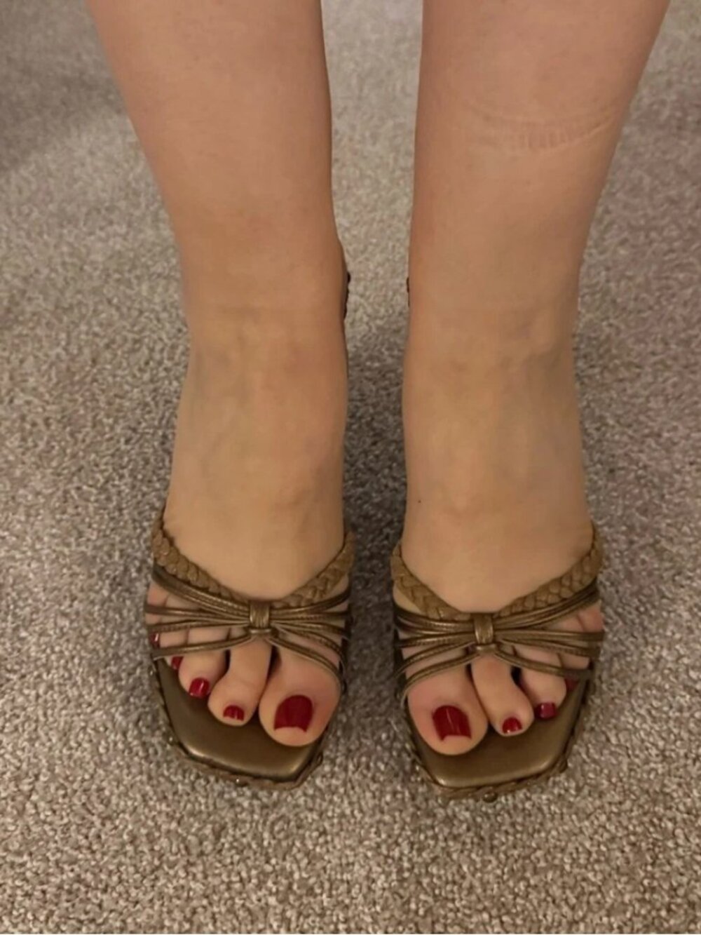 Steven By Steve Madden Bronze Strappy Sandals